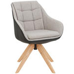 ARMLEHNSTUHL  Stoffauswahl, Sitzfläche 360° drehbar, inklusive Armlehnen, Gestellauswahl Webstoff, Mikrofaser  - Eichefarben/Anthrazit, KONVENTIONELL, Holz/Textil (57/83,5/60cm) - Landscape