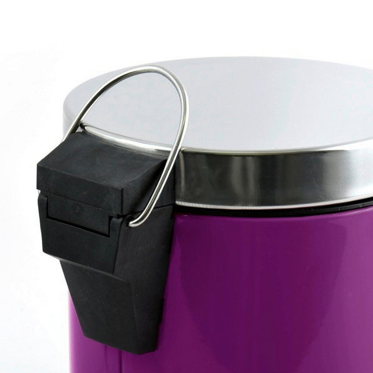 TRETEIMER 3 L  - Violett/Schwarz, Basics, Kunststoff/Metall (17/25cm) - MSV
