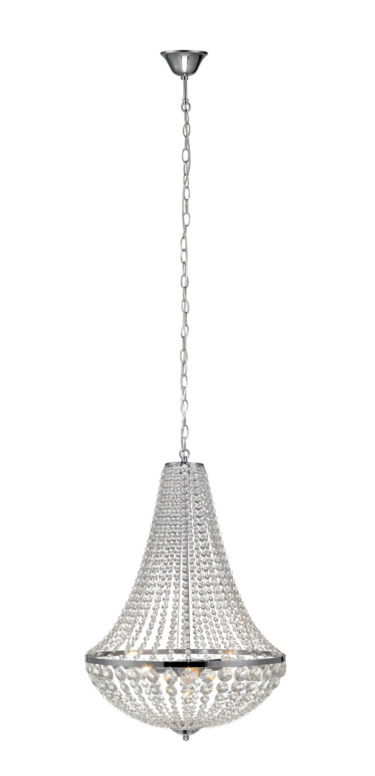 KRONLEUCHTER 50/68 cm   - Klar/Chromfarben, Basics, Glas/Metall (50/68cm) - Markslöjd