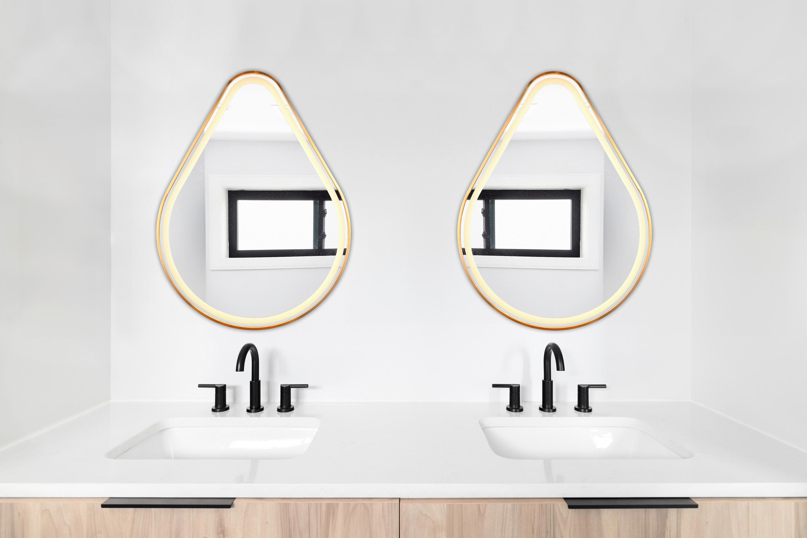 BADEZIMMERSPIEGEL 60/80/3 cm  - Goldfarben, MODERN, Glas/Metall (60/80/3cm)