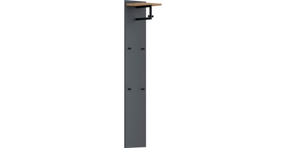 GARDEROBENPANEEL in 31/165/29 cm - Eichefarben/Anthrazit, Design, Holzwerkstoff (31/165/29cm) - Dieter Knoll