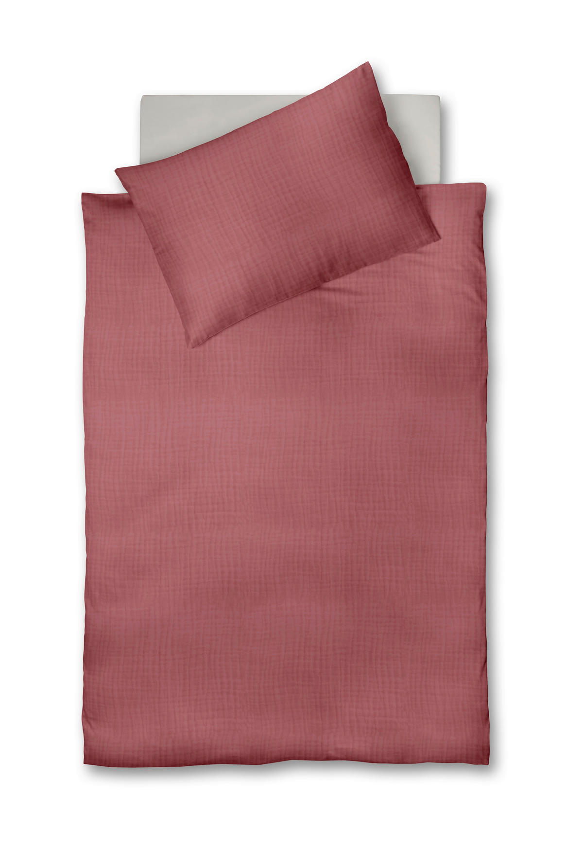 POSTEĽNÁ BIELIZEŇ, makosatén, staroružová, 140/200 cm  - staroružová, Basics, textil (140/200cm) - Fleuresse