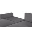 ECKSOFA  in Feincord Dunkelgrau  - Dunkelgrau/Schwarz, KONVENTIONELL, Kunststoff/Textil (242/151cm) - Carryhome
