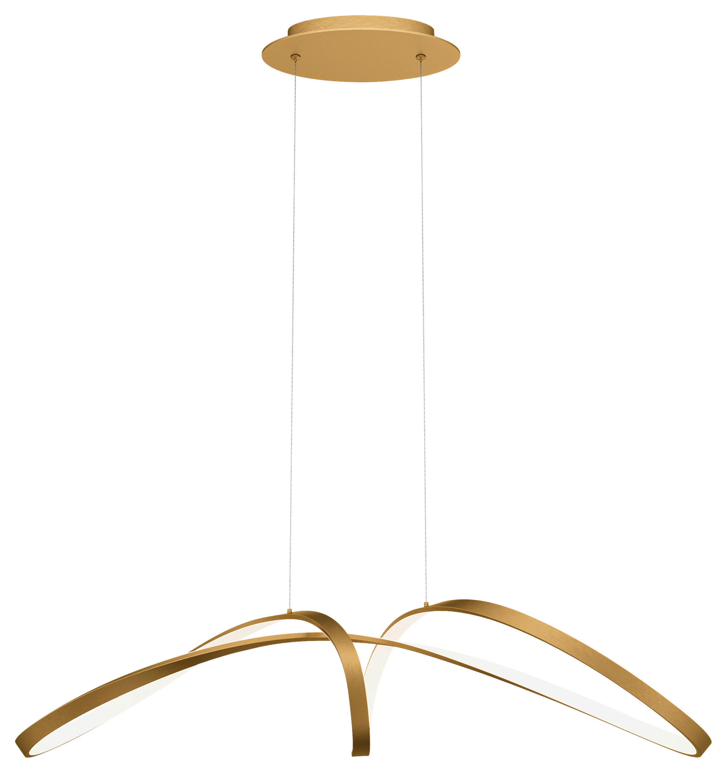 PENDELLEUCHTE 23/29/93 cm   - Goldfarben, Trend, Metall (23/29/93cm) - MAYTONI