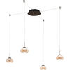 LED-PENDELLEUCHTE Arabella 350/65 cm   - Schwarz, Design, Glas/Metall (350/65cm) - Fabas Luce