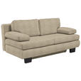 SCHLAFSOFA Macy in Sandfarben  - Sandfarben/Wengefarben, Design, Holz/Textil (203/94/100cm) - Novel