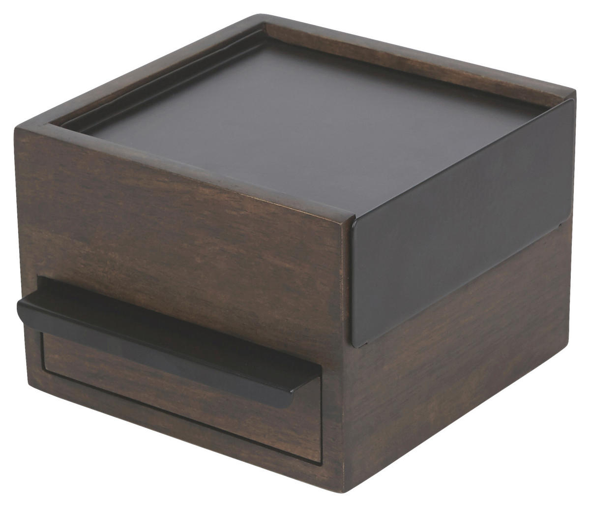 SCHMUCKBOX - Walnussfarben/Schwarz, Design, Holz/Metall (17/11,2/15,2cm) - Umbra