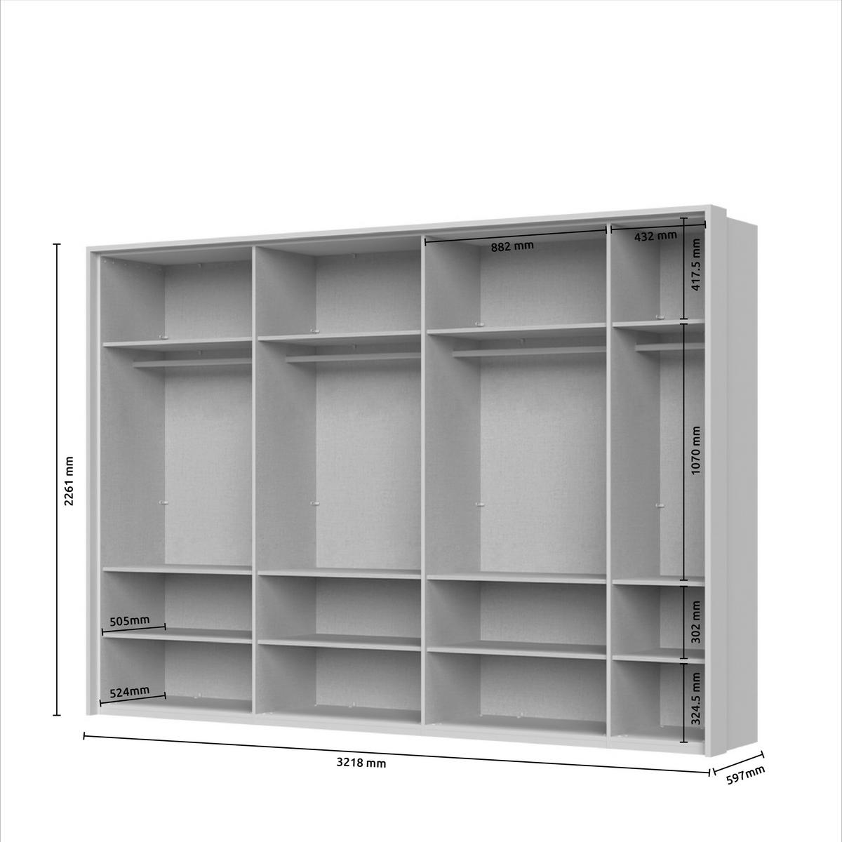 ORMAR SA KLASIČNIM VRATIMA  322/226/60 cm  - Dizajnerski, pločasti materijal (322/226/60cm)