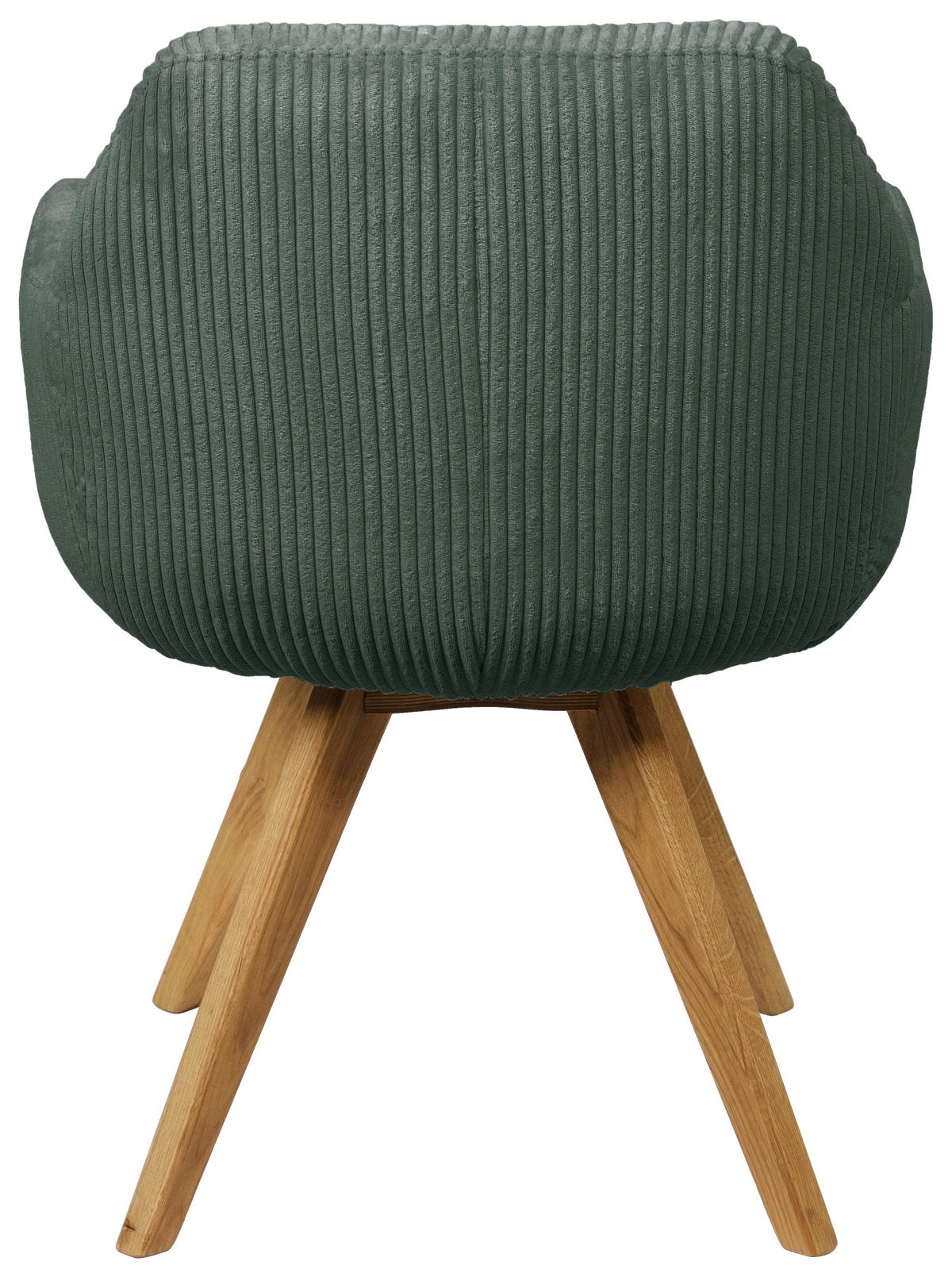ARMLEHNSTUHL  in Cord  - Eichefarben/Grün, KONVENTIONELL, Holz/Textil (61/64/58cm) - Linea Natura