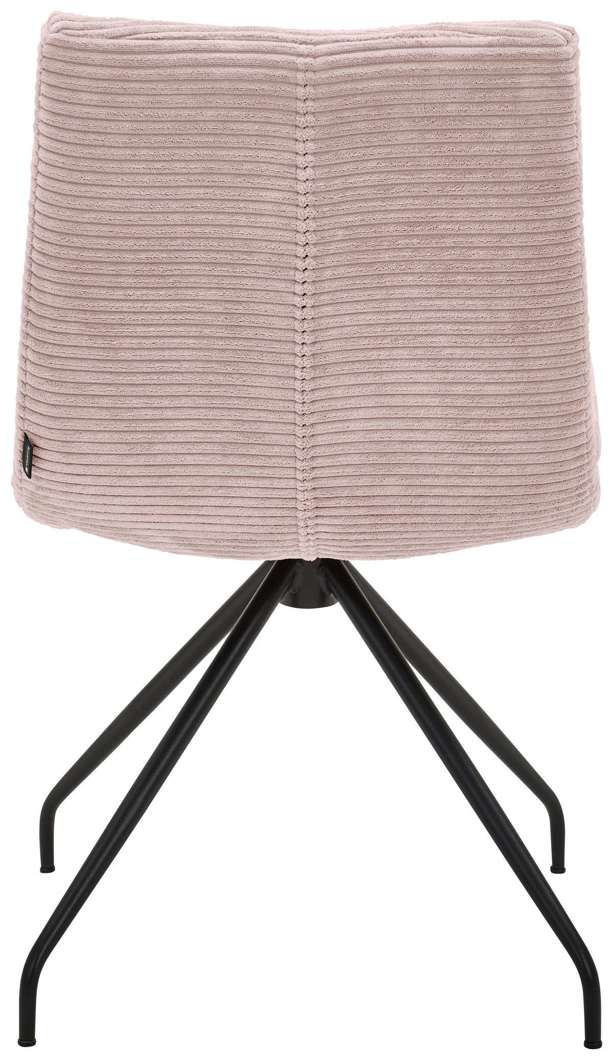 STUHL - Hellrosa/Schwarz, Design, Textil/Metall (50/85/64cm) - Musterring
