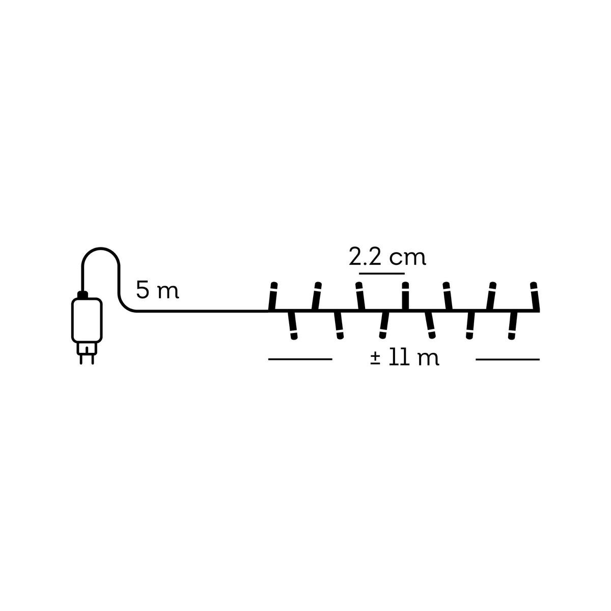 Ghirlandă Luminoasă 1100,00 cm  - alb/verde, Basics (1100,00cm)