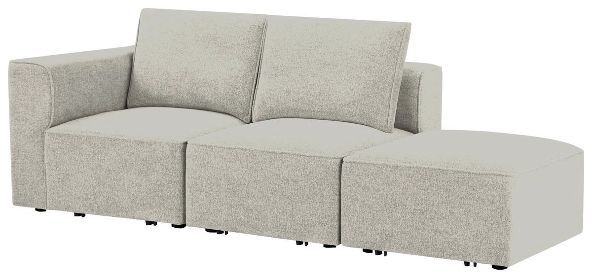 SOFA drvo, plastika, tekstil  bež    - bež/crna, Design, drvo/tekstil (230,5/65/90cm) - Livetastic