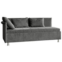 POLSTERLIEGE  in Flachgewebe Anthrazit  - Anthrazit/Alufarben, KONVENTIONELL, Holz/Holzwerkstoff (90/200cm) - Beldomo Style