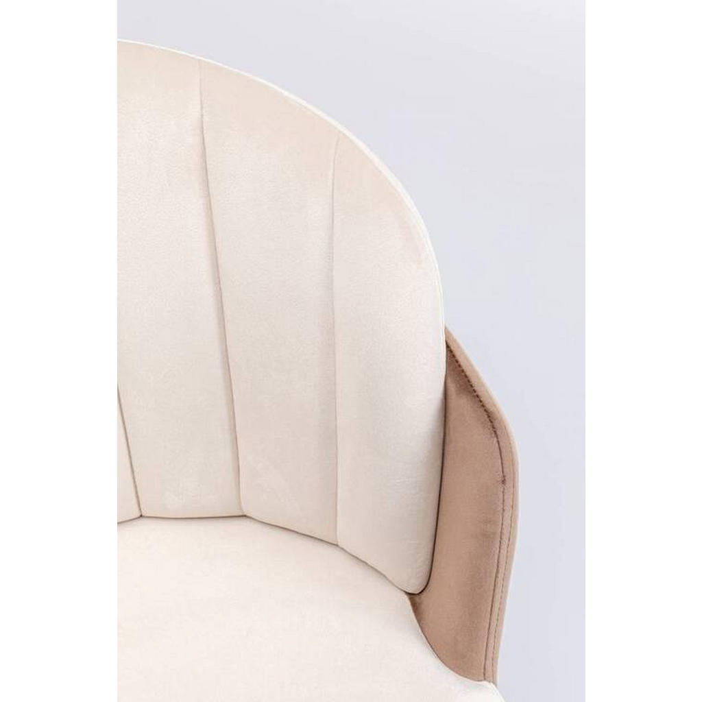 Thumbnail - Kare-Design Stuhl, Schwarz, Gold, Beige, Metall, Textil, konisch, 52x81x58 cm, Esszimmer, Stühle, Esszimmerstühle, Vierf...