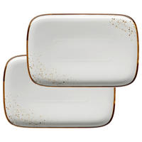 SERVIERPLATTEN-SET Pintar  - Blau/Beige, Trend, Keramik (30/2/20cm) - Mäser