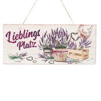 DEKOSCHILD 30/13 cm  - Violett/Weiß, LIFESTYLE, Metall (30/13cm)