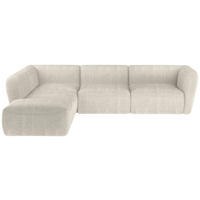 HÖRNSOFFA i bouclé cremefärgad  - svart/cremefärgad, Design, textil/plast (102/283cm) - Niels Andersson