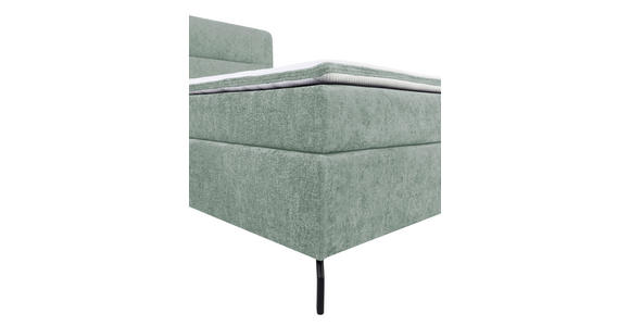BOXSPRINGBETT 180/200 cm in Mintgrün - Schwarz/Mintgrün, Design, Textil/Metall (180/200cm) - Esposa