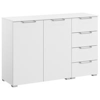 SIDEBOARD 120/81/42 cm Weiss  - Weiss/Silberfarben, Design, Holzwerkstoff/Kunststoff (120/81/42cm) - Novel