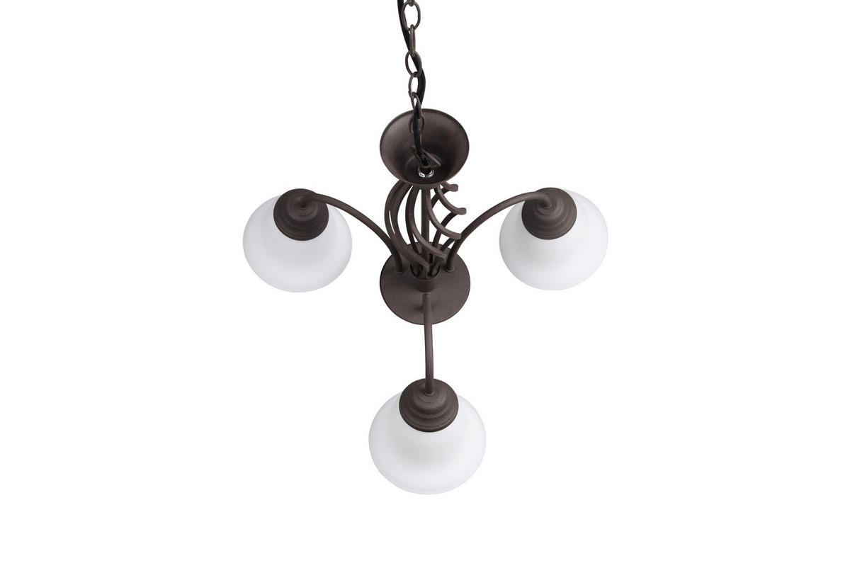 HÄNGLAMPA 55/150 cm  - vit/rostfärgad, Design, metall/glas (55/150cm) - Trio Leuchten