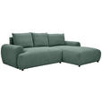 ECKSOFA Grün Webstoff  - Schwarz/Grün, MODERN, Kunststoff/Textil (265/175cm) - Carryhome