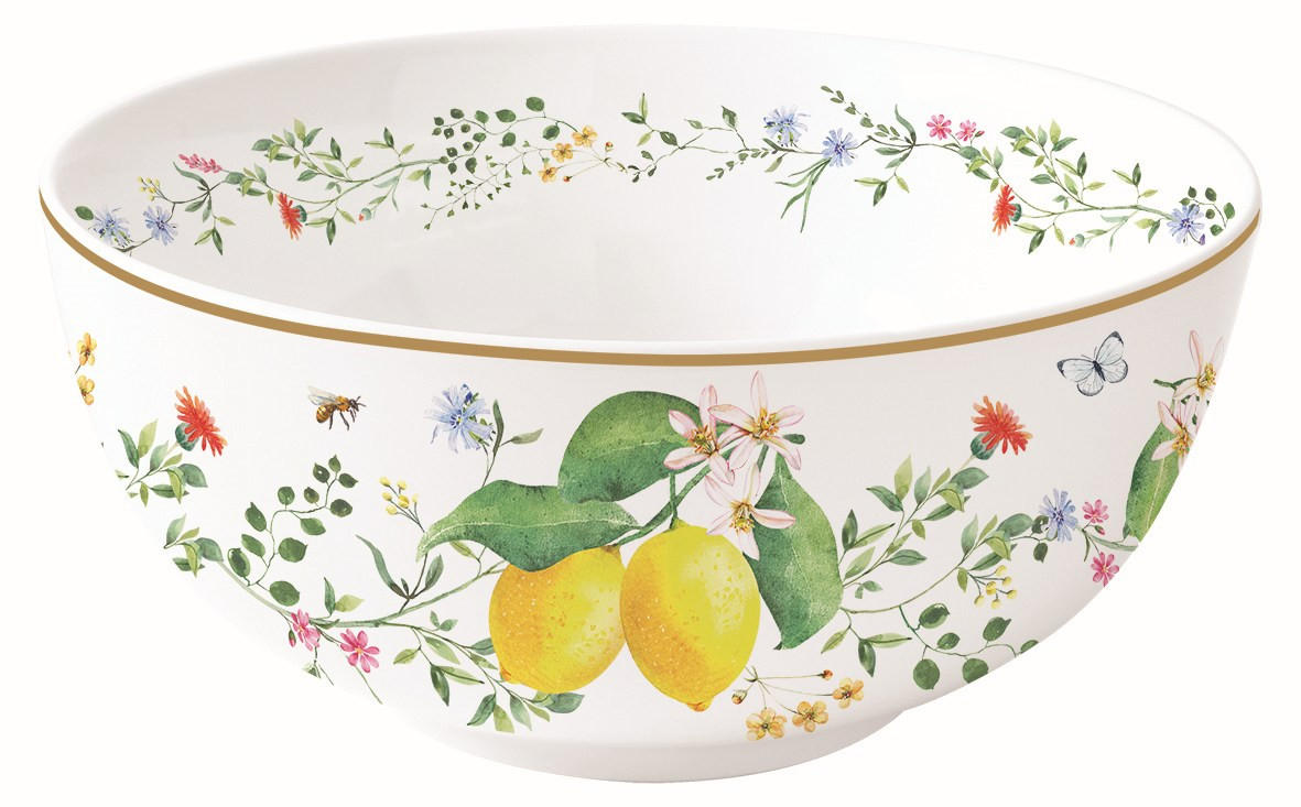 ZDJELA   15/15/7 cm         - žuta/bijela visoki sjaj, Basics, keramika (15/15/7cm)