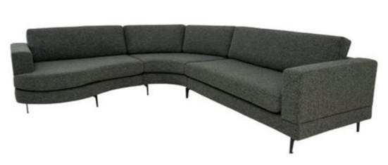 SOFFA i jacquard khaki  - khaki/svart, Klassisk, metall/trä (297/266cm) - Welnova
