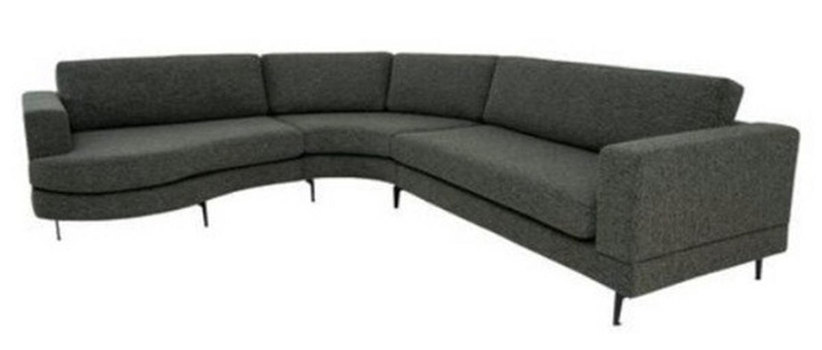 SOFFA i jacquard khaki  - khaki/svart, Klassisk, metall/trä (297/266cm) - Welnova