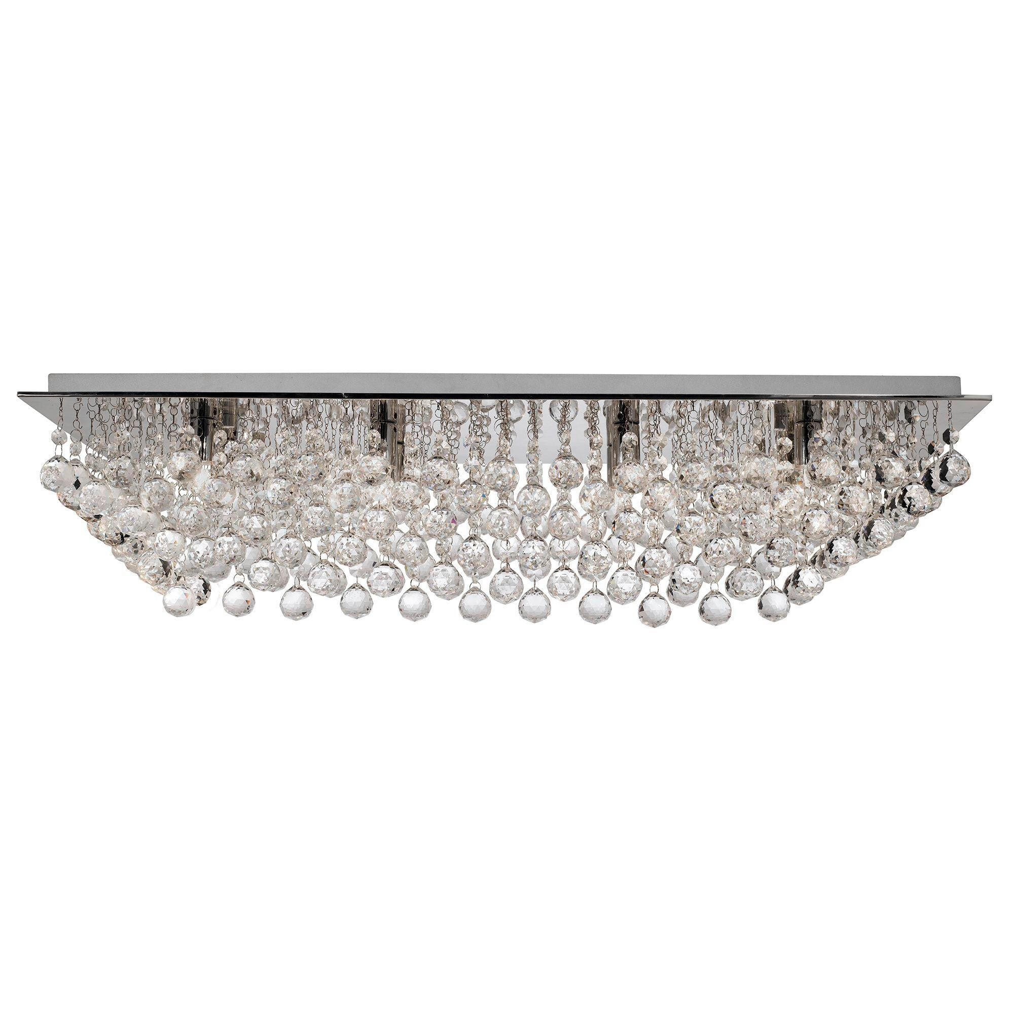 DECKENLEUCHTE    83/34/20 cm  - Chromfarben, Design, Glas/Metall (83/34/20cm)