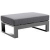 LOUNGEHOCKER 89/24/60 cm Aluminium  - Anthrazit/Hellgrau, Design, Textil/Metall (89/24/60cm) - Amatio