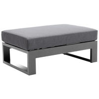 LOUNGEHOCKER 89/24/60 cm Aluminium  - Anthrazit/Hellgrau, Design, Textil/Metall (89/24/60cm) - Amatio
