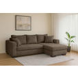 ECKSOFA Braun Webstoff  - Braun, KONVENTIONELL, Holz/Textil (170/235cm) - Carryhome