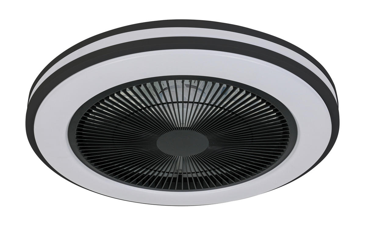 DECKENVENTILATOR - Schwarz/Weiß, Trend, Kunststoff/Metall (58/14,5cm) - Mican