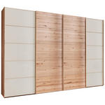SCHWEBETÜRENSCHRANK  in Buchefarben, Champagner  - Champagner/Buchefarben, Natur, Glas/Holz (330/217/67cm) - Linea Natura