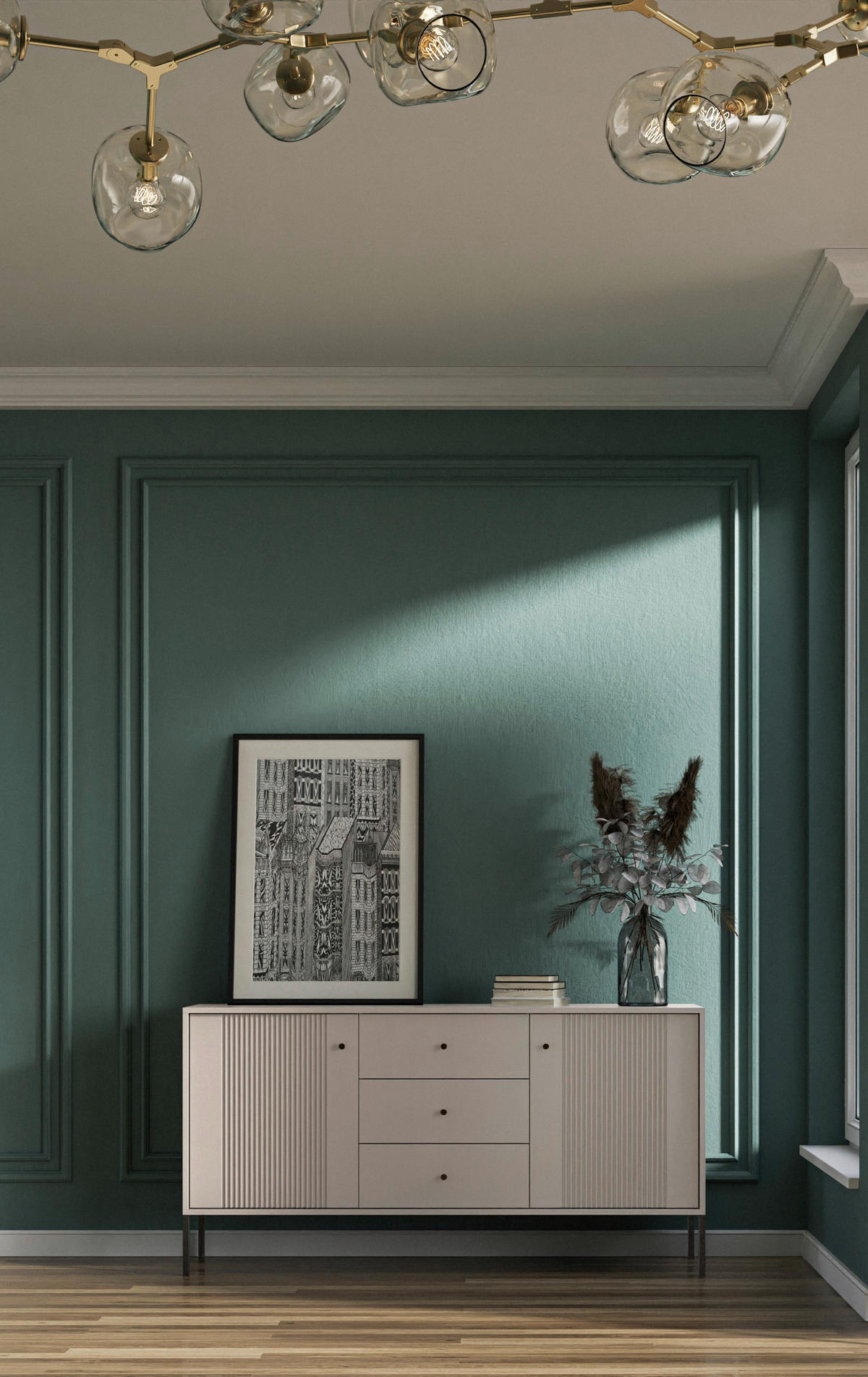 SIDEBOARD Iseo  in 154,5/79/39 cm  - Kaschmir/Schwarz, Design, Holzwerkstoff/Metall (154,5/79/39cm) - Boxxx