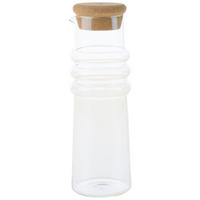 KARAFA  1 l  - číra, Design, prírodné materiály/sklo (8,9/27,2/8,9cm) - Leonardo