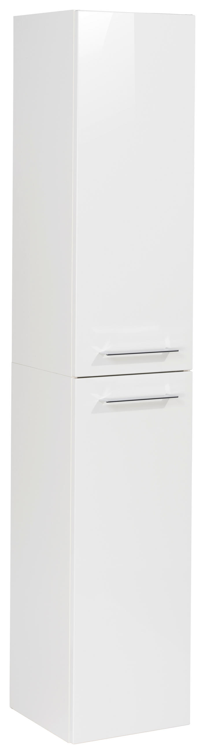 HOCHSCHRANK 30/159/32 cm  - Silberfarben/Weiß, MODERN, Glas/Holzwerkstoff (30/159/32cm) - MID.YOU