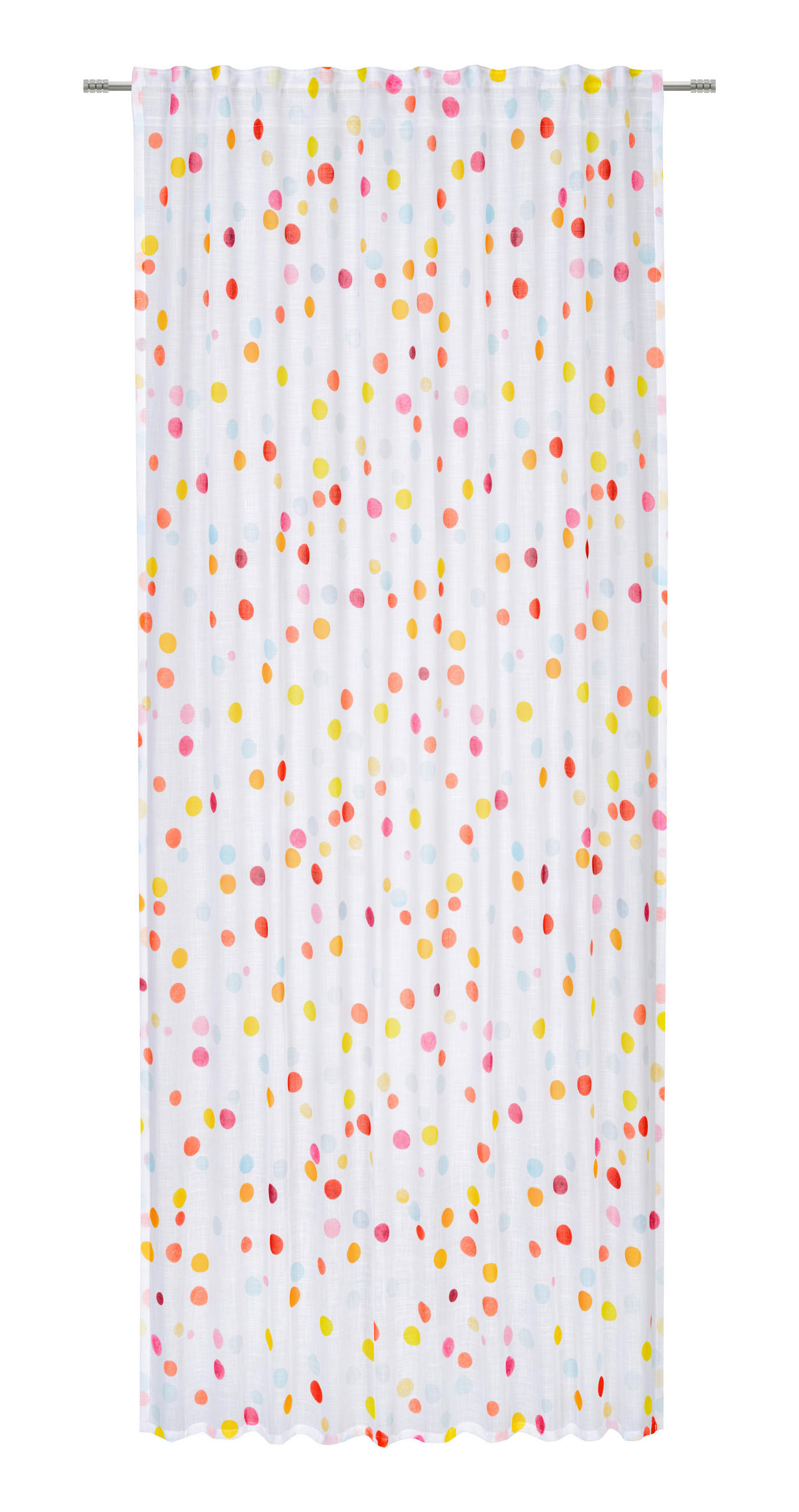 HOTOVÝ ZÁVĚS, průhledné, 140/245 cm - bílá/vícebarevná, Konvenční, textil (140/245cm) - Esposa