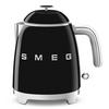 WASSERKOCHER 0,8 l  - Schwarz Hochglanz, Design, Metall (22,3/24,8/17,1cm) - SMEG
