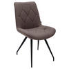 STUHL Webstoff Schwarz, Dunkelbraun  - Dunkelbraun/Schwarz, Design, Textil/Metall (51/89/66cm) - Novel