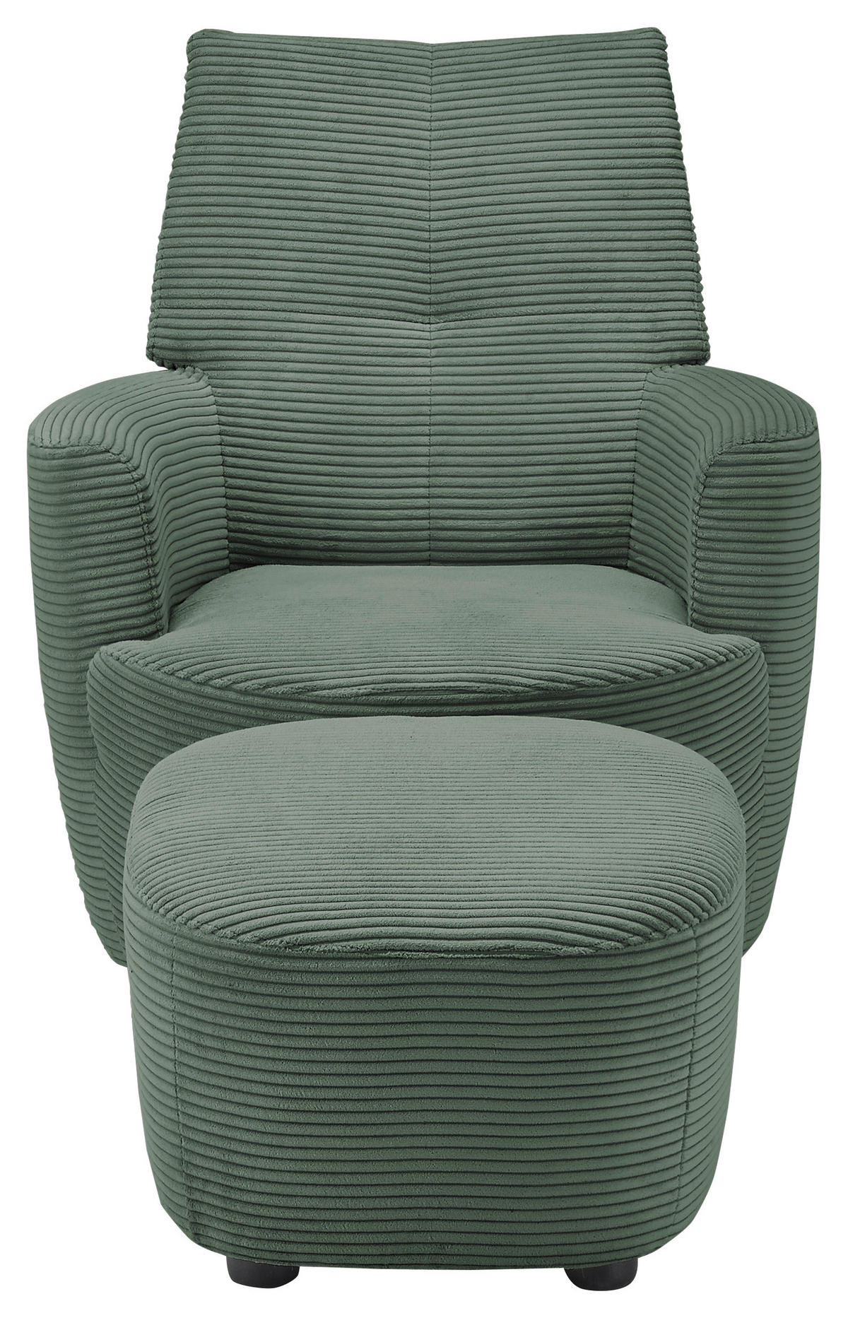 SESSEL Cord Olivgrün    - Schwarz/Olivgrün, Design, Textil/Metall (80/96/88cm) - SetOne by Musterring