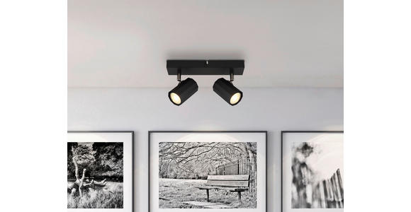 DECKENLEUCHTE 26/6/14,5 cm  - Schwarz, Design, Metall (26/6/14,5cm) - Novel