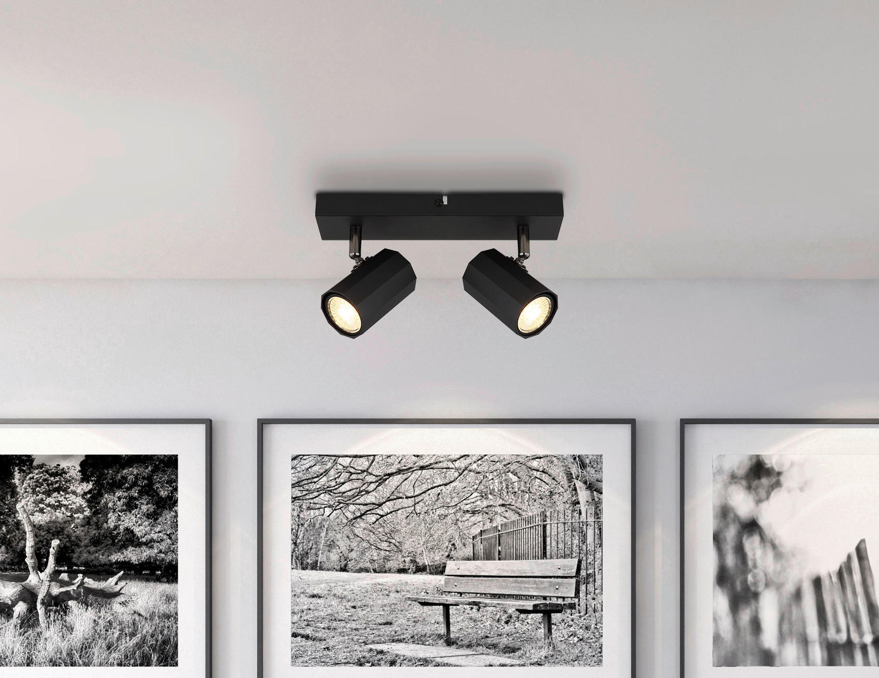 DECKENLEUCHTE 26/6/14,5 cm   - Schwarz, Design, Metall (26/6/14,5cm) - Novel