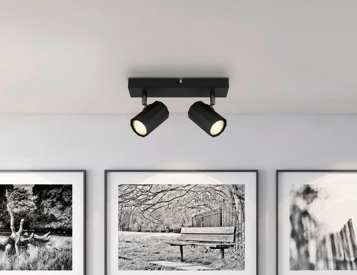 DECKENLEUCHTE    26/6/14,5 cm  - Schwarz, Design, Metall (26/6/14,5cm) - Novel