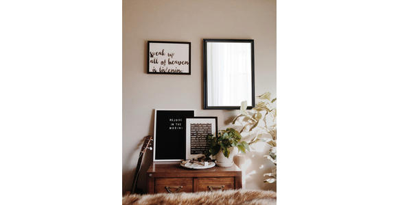 WANDSPIEGEL 34/45/1,5 cm  - Goldfarben/Schwarz, Trend, Glas/Kunststoff (34/45/1,5cm) - Boxxx