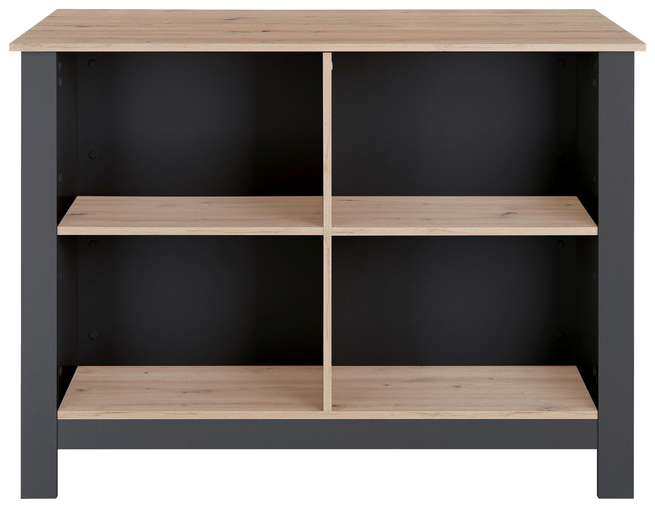 KUHINJSKI OTOK antracit, hrast Artisan - hrast Artisan/antracit, Design, drvni materijal (124/90/75cm) - MID.YOU