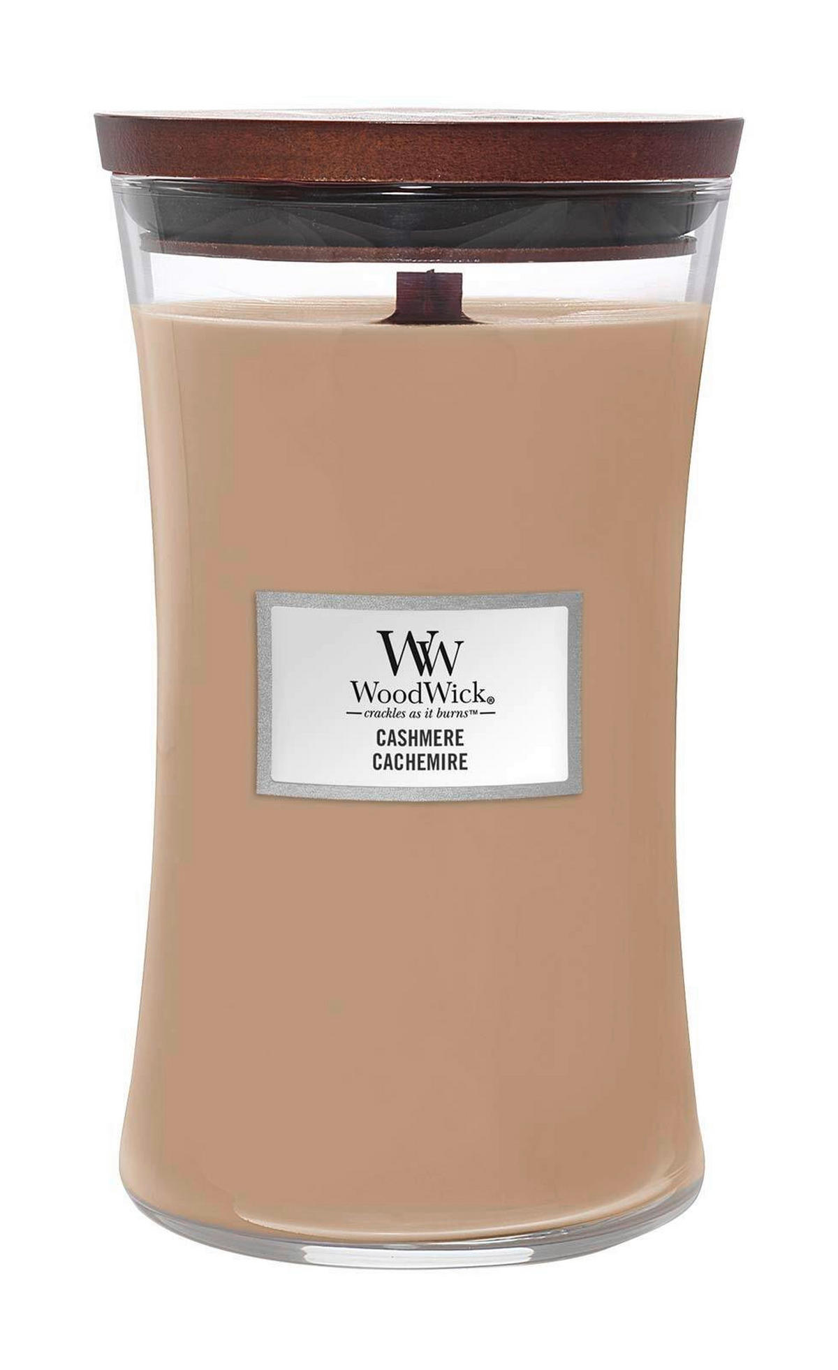 MIRISNA SVEĆA   - Osnovno, staklo/drvo (10/18/10cm) - WoodWick