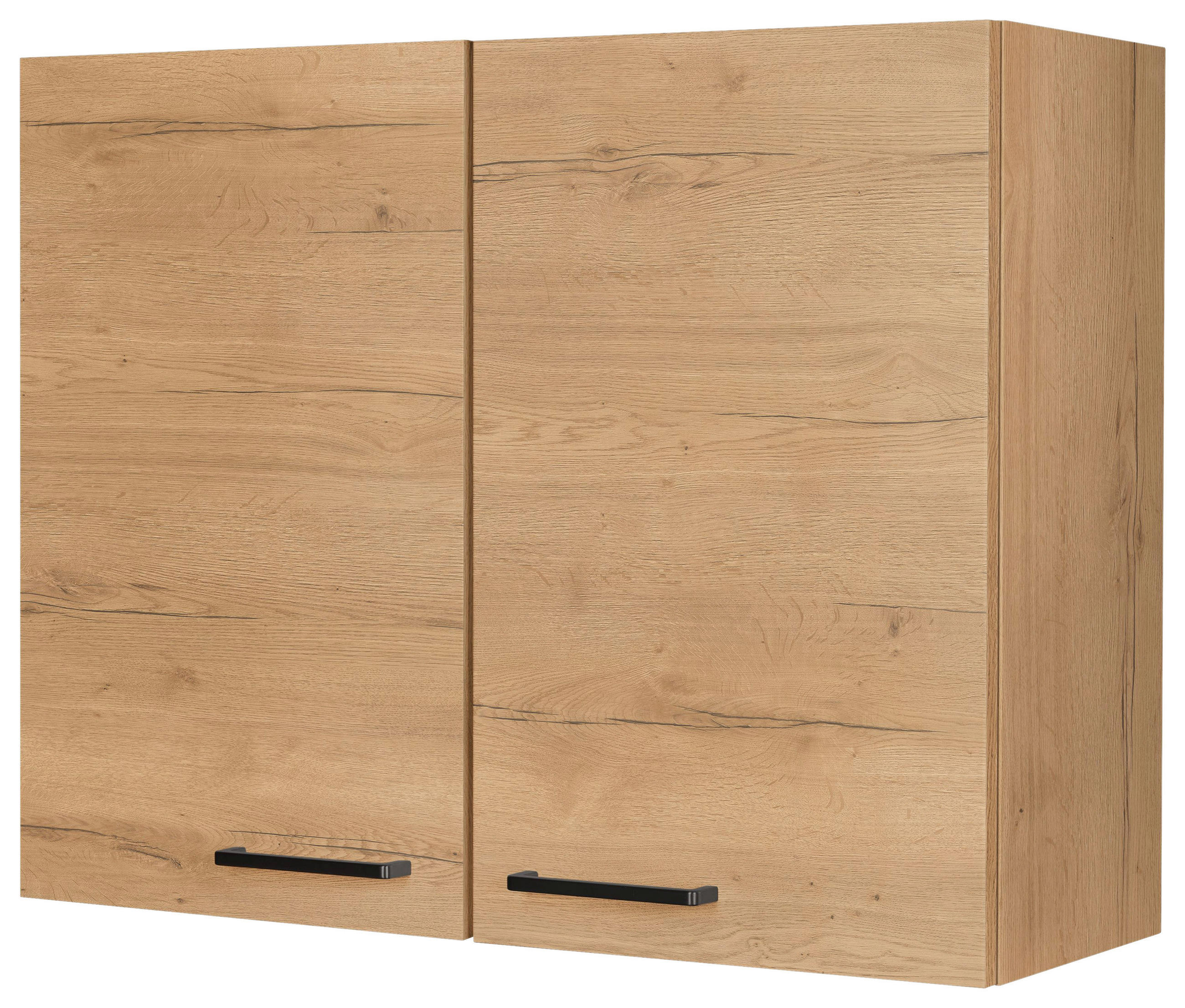 KÜCHENOBERSCHRANK 90/72/35 cm  in Eichefarben  - Eichefarben/Schwarz, MODERN, Holzwerkstoff/Metall (90/72/35cm) - Nobilia