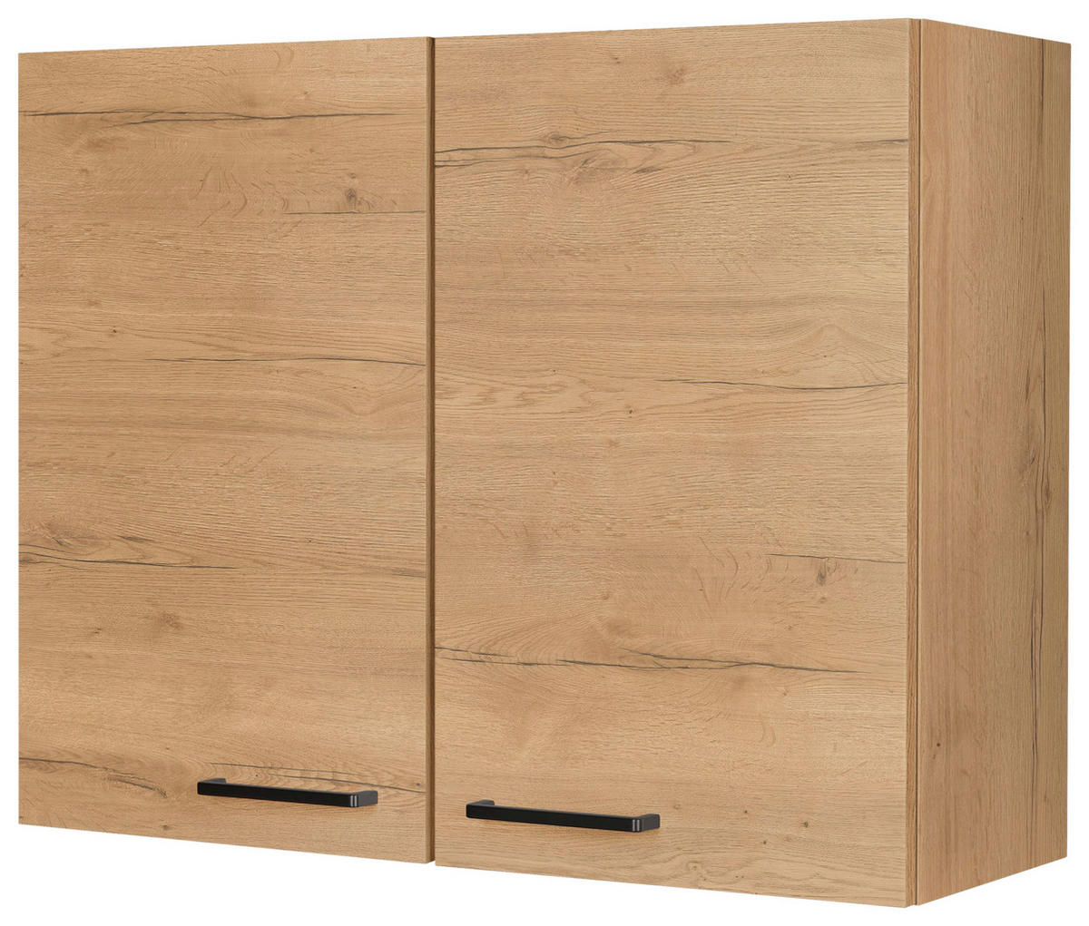 KÜCHENOBERSCHRANK 90/72/35 cm  in Eichefarben  - Eichefarben/Schwarz, MODERN, Holzwerkstoff/Metall (90/72/35cm) - Nobilia
