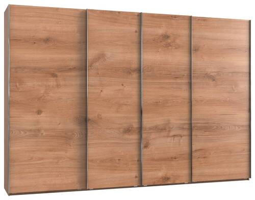 SCHWEBETÜRENSCHRANK in Eichefarben  - Chromfarben/Eichefarben, Modern, Holzwerkstoff (350/236/65cm) - MID.YOU